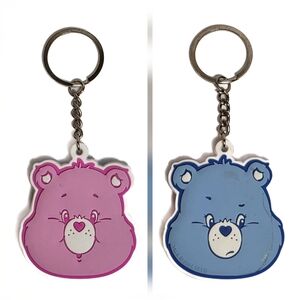 Care Bears Keychain Bag Charm Double Sided Retro 80s Trend Handbag Accessories